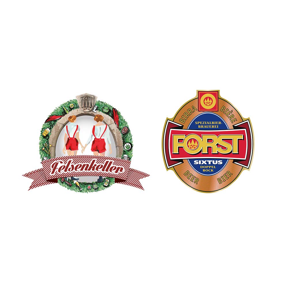 FORST Set 24 Bottiglie da 33 cl Degustazione Birra Forst Felsenkeller Sixtus Italiana Luppolo Malto Artigianale, Birra Forst 24 Bottiglie - 7,92 Litri