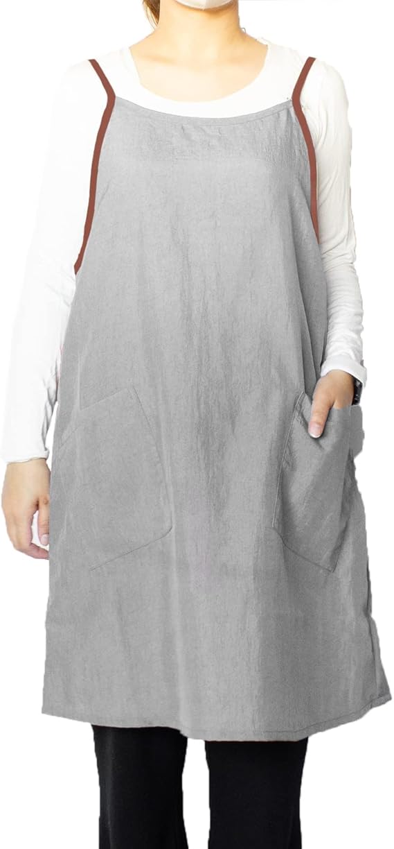 Amazon Co Jp エプロン Ascot アスコット 保育士 撥水 おしゃれ 日本製 キャミソール型 ナチュラル 大人 かぶり グレー 防水 プレゼント クリスマス 花屋 無地 かわいい ホーム キッチン