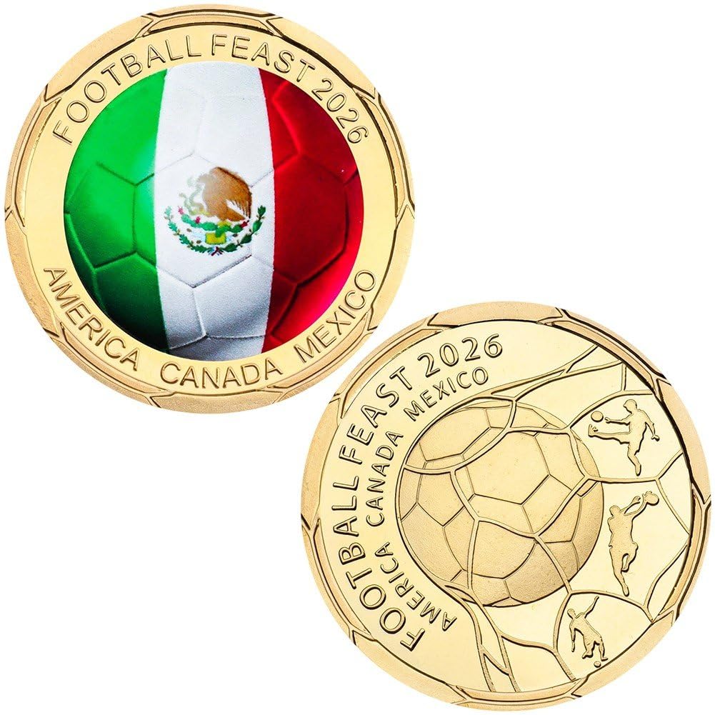 Pièce Commémorative De Coupe du Monde De Football 2026 pour Les Passionnés De Football, Les Collectionneurs Les Amateurs De Football.