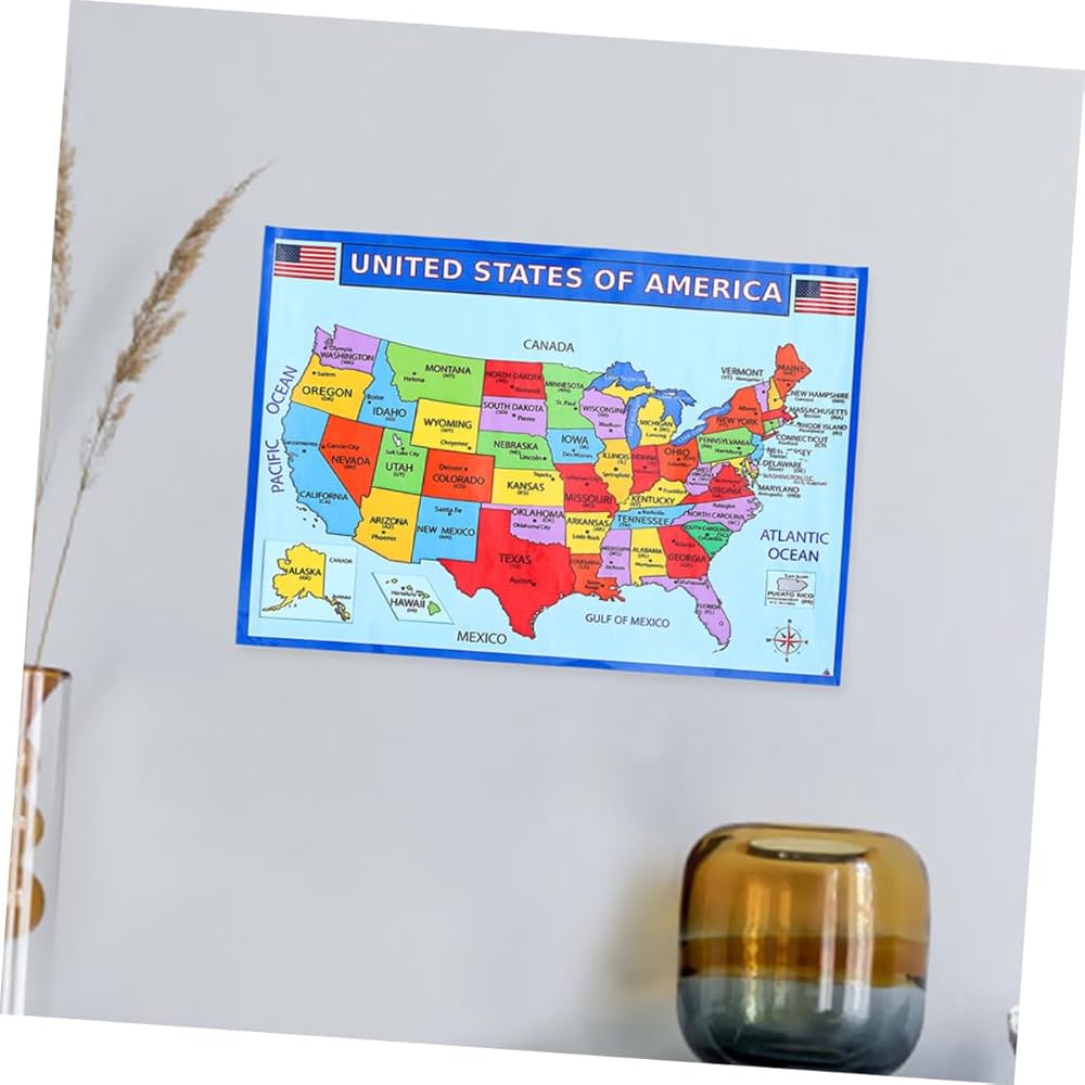 Amazon.co.jp: Parliky ぶら下がっている米国の地図 アメリカの