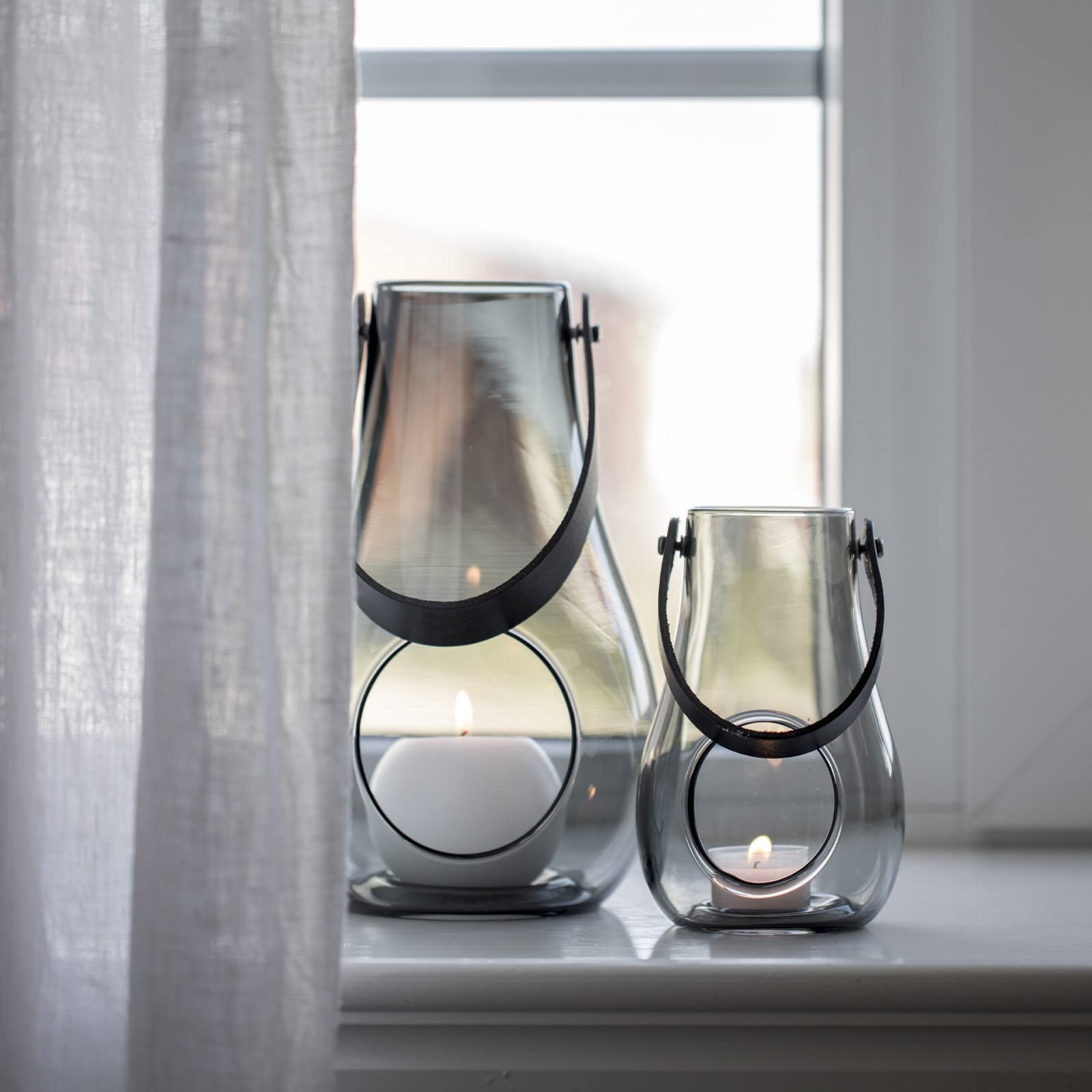 Lanterna Holmegaard In Vetro Soffiato A Bocca | H 25 Cm | Design Scandinavo | Per Esterni E Decorazione - Foto 5