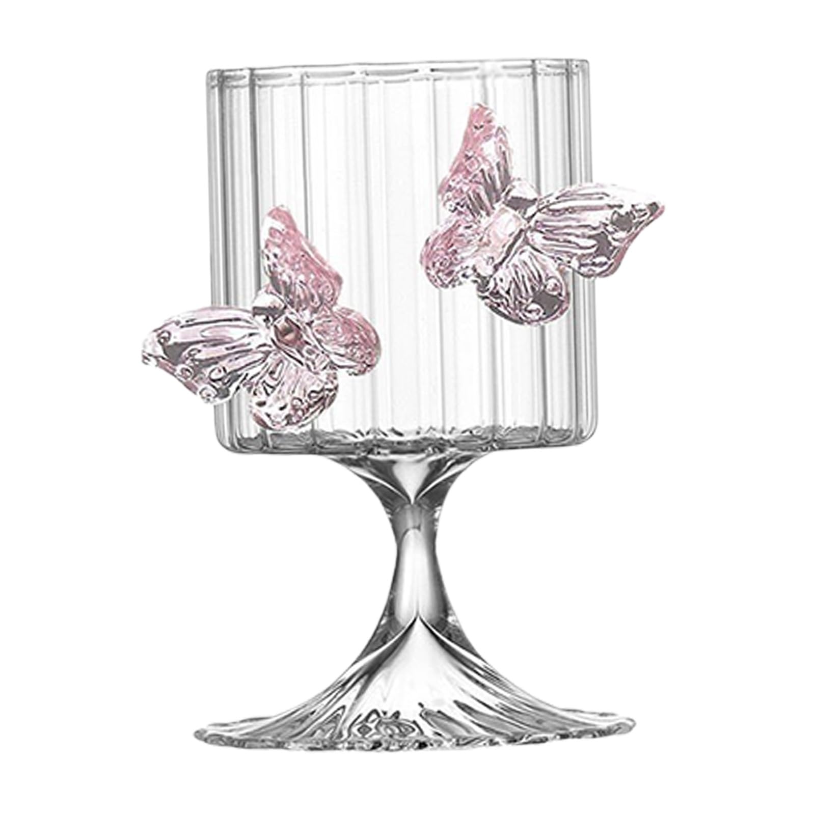 Tsophreniq Lovely Butterfly Highballs Glass 250Ml Combines Function and Beauty Multipurpose Decorative Jar