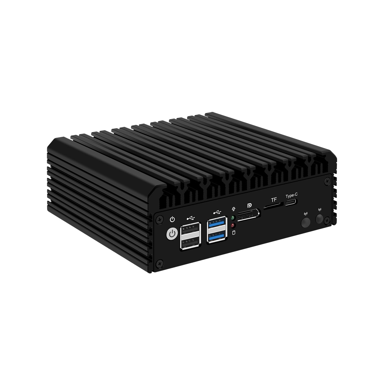 Micro Firewall Appliance, Mini PC, PFSense, Mikrotik, OPNsense, VPN, Router PC, Alder Lake-N 12th Gen N100, RJ42, 4 x 2.5GbE I226-V, 2 x HDMI, DP, TF, Type-C, 16G DDR5 RAM, 512G SSD