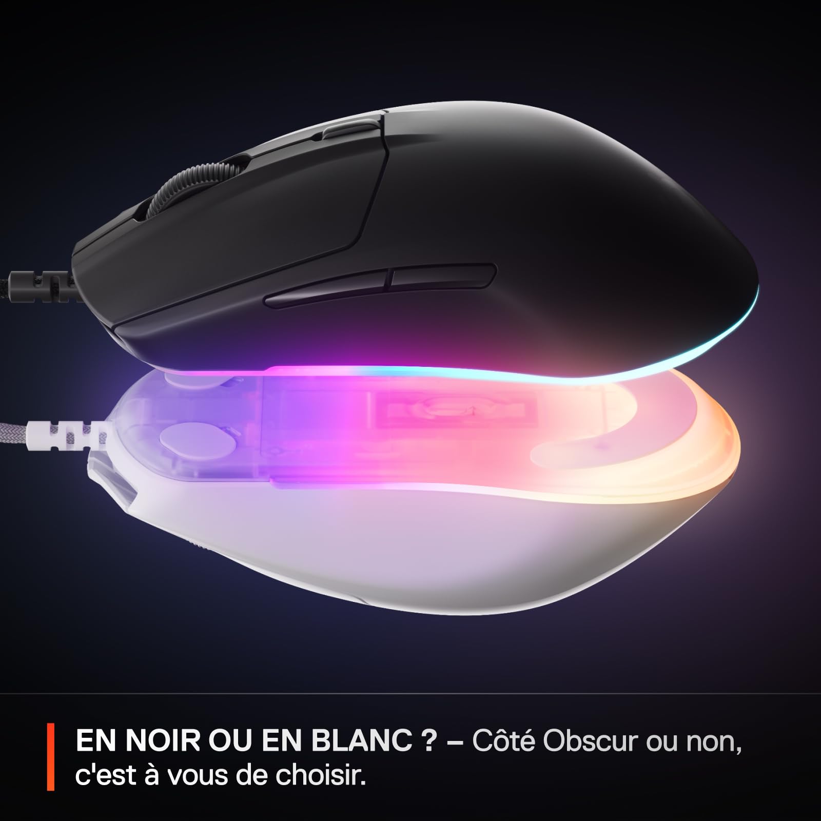 SteelSeries Rival 3 Gen 2 - Souris Gaming 8500 DPI - Capteur Optique TrueMove Core - Durabilité 60 Millions de clics - Faible Latence - Poids léger 77 g - Patins 100% PTFE - RGB - Noir