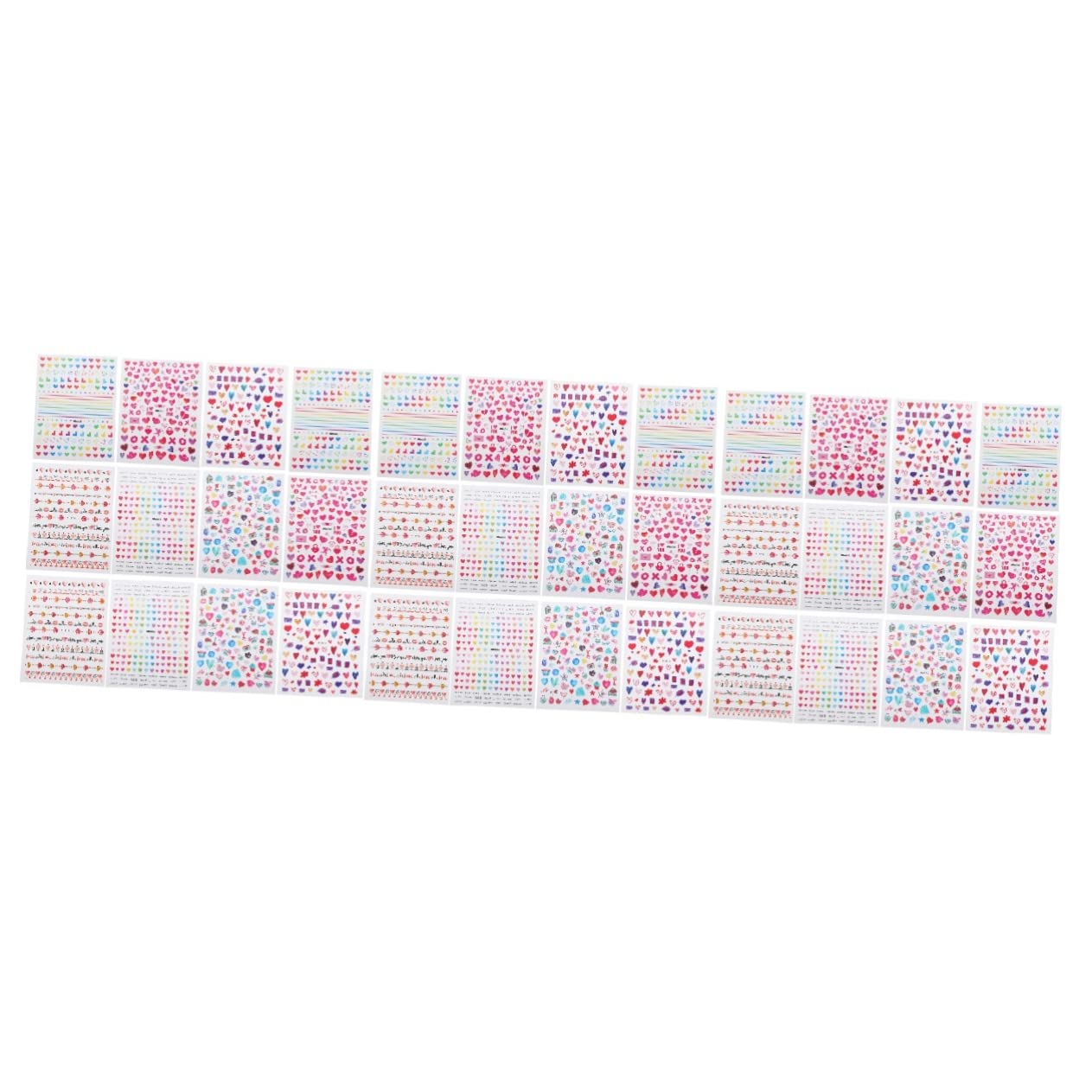 Housoutil 36 Hojas Etiqueta engomada del arte del clavo del corazón etiqueta de uñas de san valentín Calcomanías de uñas de corazón de amor pegatinas etiqueta engomada del clavo amar Decorar