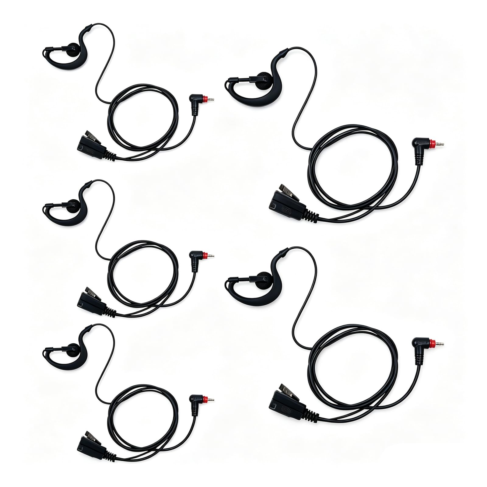 Auricolare a forma di G con microfono PTT 1 pin compatibile con Motorola SL300 SL3500e SL4000 SL7550 7580 7590 SL8550 TLK100 SL1K SL1M radio bidirezionale per walkie talkie confezione da 5