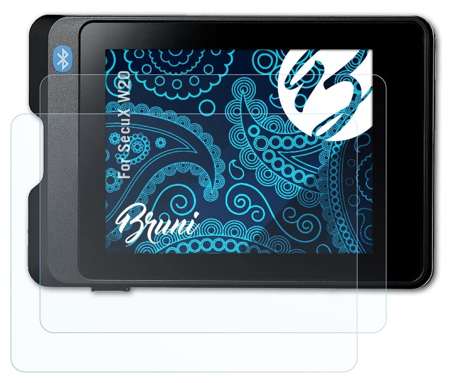 BruniScreen Protector compatible with SecuX W20 Protector Film, crystal clear Protective Film (2X)