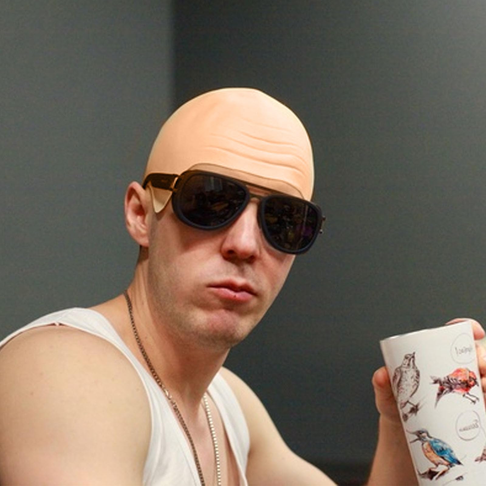 GWAWG Lateksowe łysy czapki cosplay, kapelusze do makijażu, łyse peruki, akcesoria, kostiumy na Halloween, sztuczne skalpy, nakrycia głowy dla dorosłych