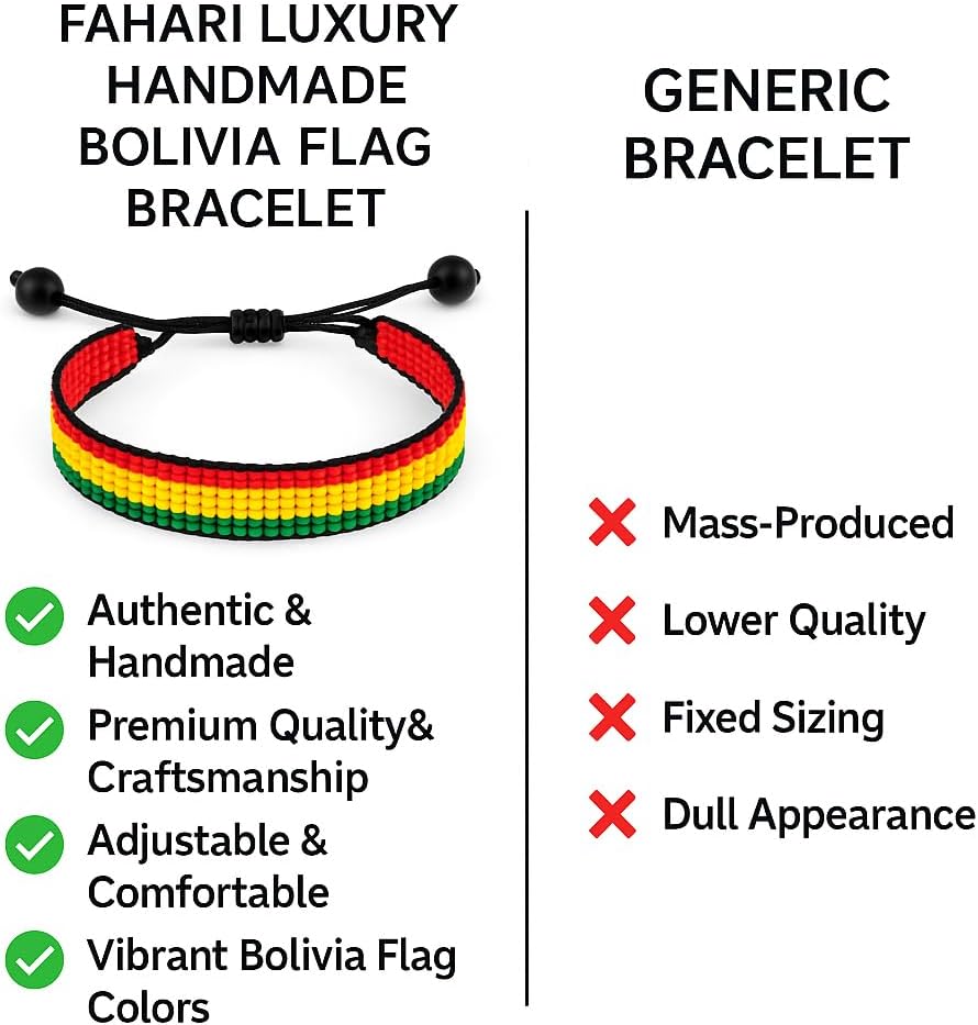 Bolivia Flag Bracelet, Adjustable, Boho Style Rope Bracelet for Women, Men, Thread String - Image 3