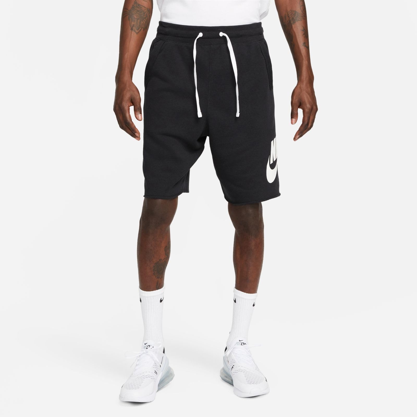 Nike DX0502-010 M NK Club Alumni HBR FT Short Pantaloni Sportivi Uomo Black/White/White L