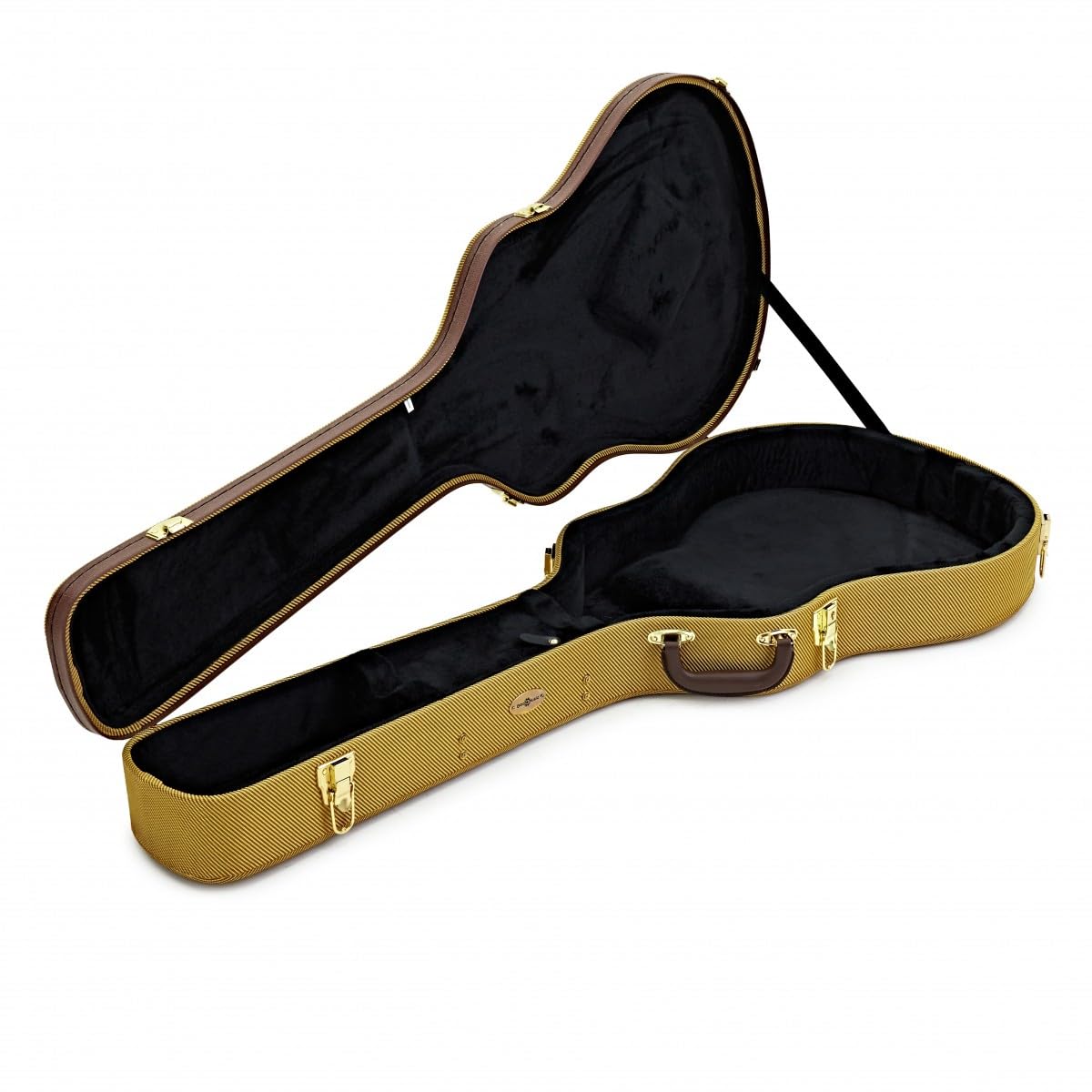 gear4music Custodia per Chitarra Semiacustica, Tweed | Adatta a chitarre semi-acustiche, custodia rigida durevole, design tweed, lunghezza max 1100mm