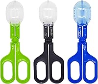 Vista 1 de ZLY Paquete de 3 abrazaderas de alimentación de reptiles, pala de excremento de reptiles, herramienta de alimentación y limpieza de reptiles