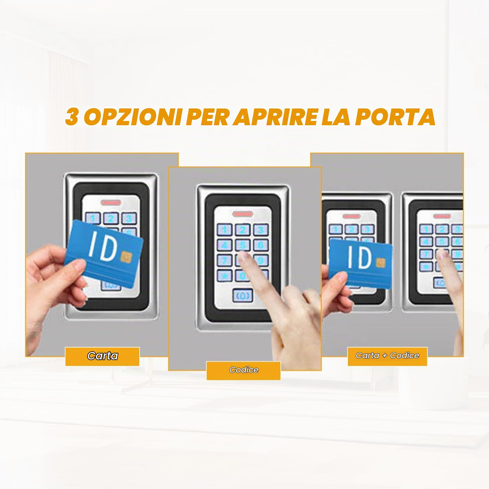 Tastiera di Accesso Senza Chiave Controller di Accesso per Porta Impermeabile con Tastiera Intelligente Aperta e Allarme di Smontaggio