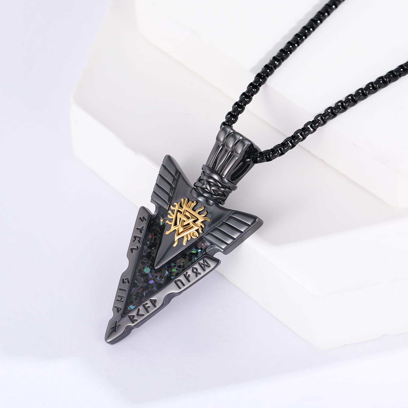 REDSUN Collar vikingo de martillo de Thor, plata de ley 925, punta de flecha, ancla, martillo, colgante celta, amuleto, joyas para hombre, hijo, joven, mujer, hombre, unisex