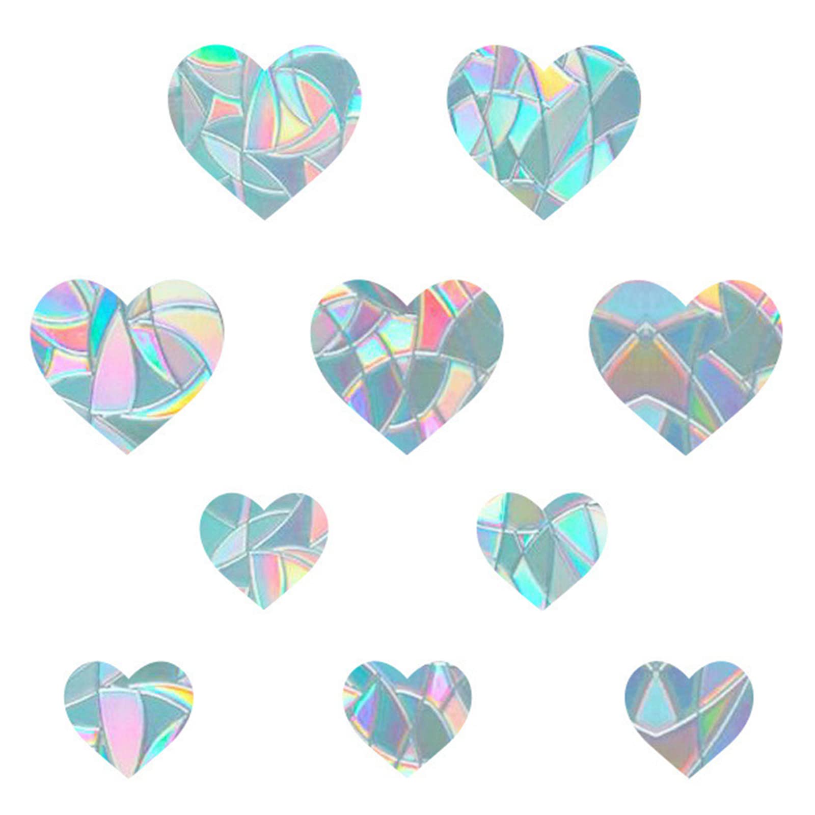 Cdemiy Rainbow Prisms Window Clings, 10 PCS Static Rainbow Glass Stickers, Anti-Collision Window Decals , Rainbow Prism Electrostatic Paste Glass, for Prevent Bird Strikes Home Office Decor