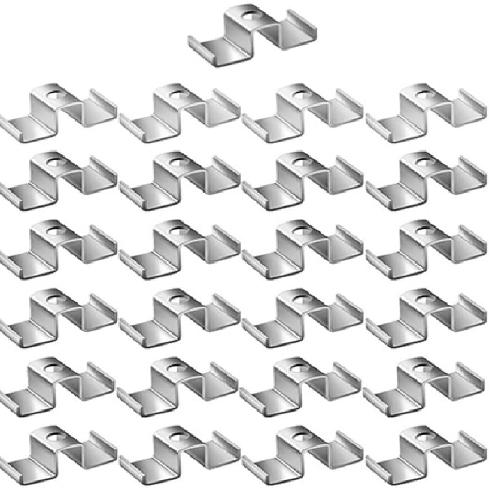 Clip de selle acier galvanisé x25 pour système de drainage industriel et vis 1/4