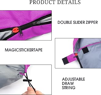 tuphen- Sleeping Bags for Adults Kids Boys Girls Backpacking Hiking Camping Microfiber Liner, Cold Warm Weather 4 Seasons Indoor Outdoor Use, Lightweight & Waterproof