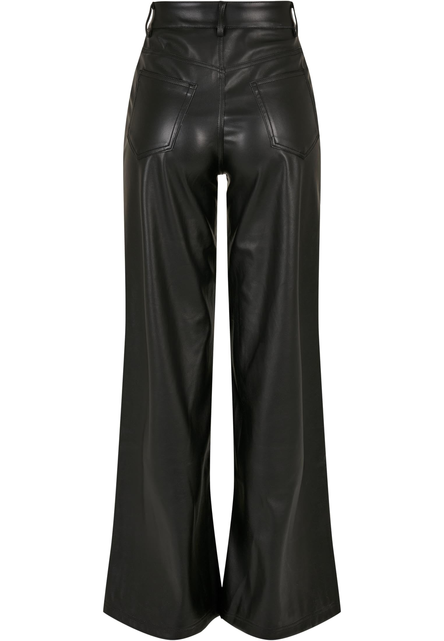 Urban Classics Damen Ladies Faux Leather Wide Leg Pants