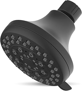 High Presssure Shower head, Premium Matte Black Bathroom Fixed Showerhea...