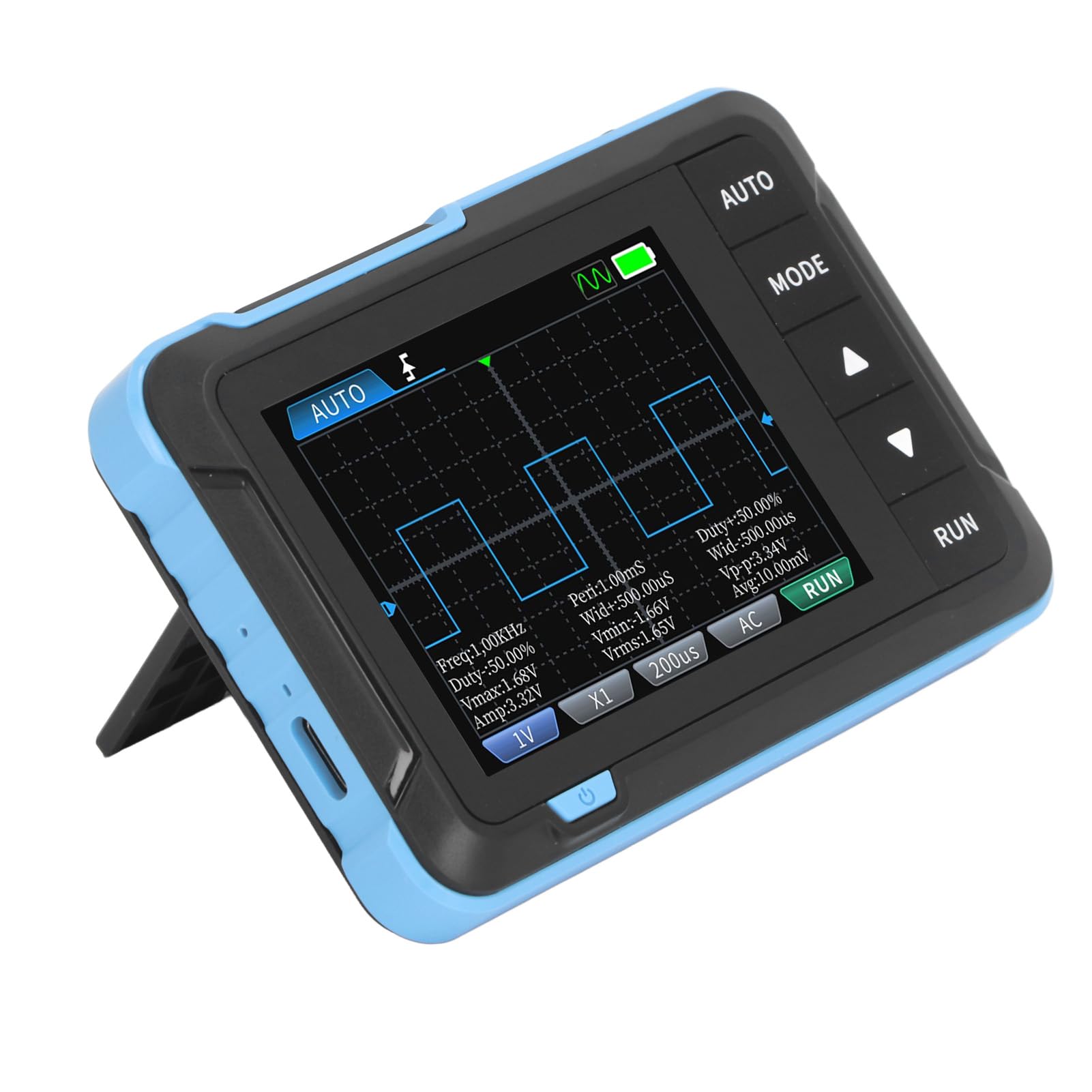 Jeffergarden Mini-Handoszilloskop, Tragbares Digitales Oszilloskop-Kit mit 5 MS/s Echtzeit-Abtastung, 1 M Bandbreite, Ideal für Reparatur und Forschung und Entwicklung
