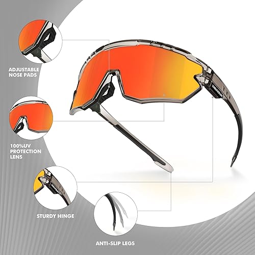 Miniatura 3 de Gafas de sol polarizadas, gafas de ciclismo para adultos y jóvenes, hombres y mujeres, gafas de protección para béisbol