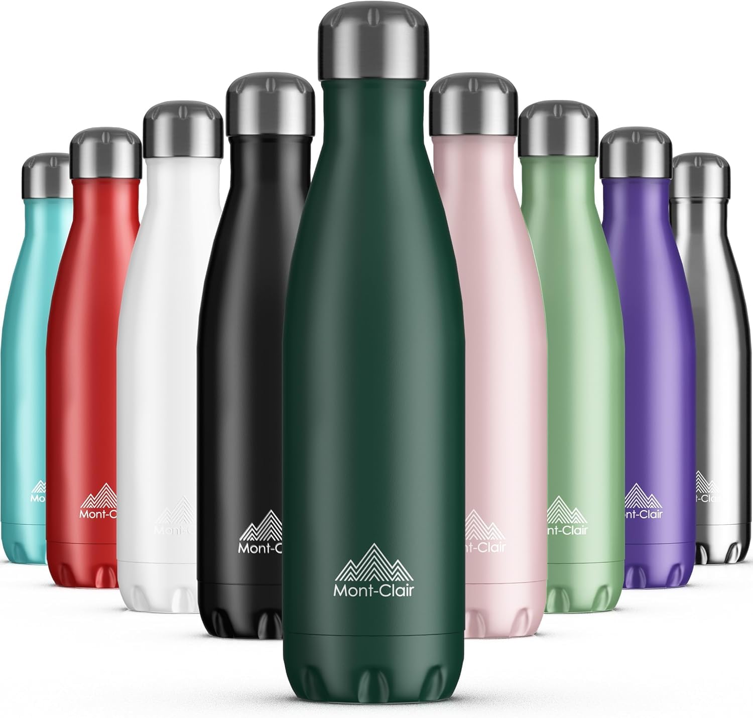 Stainless Steel Water Bottle, Vacuum Insulated, Hot and Cold, 34oz