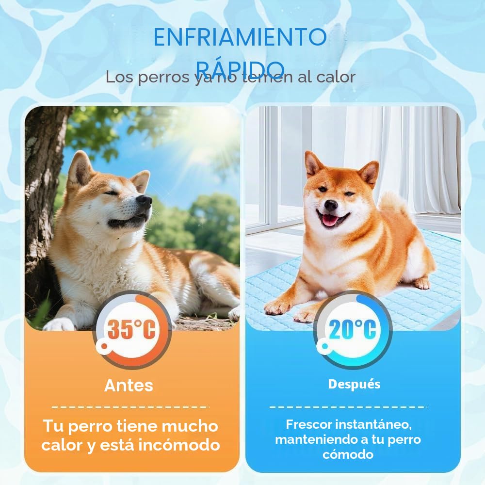 2025 Nueva alfombrilla de refrigeración para perros, cojín de refrigeración portátil lavable para mascotas para perros y gatos, alfombrilla de dormir para hogar y exterior, refrigeración para mascotas