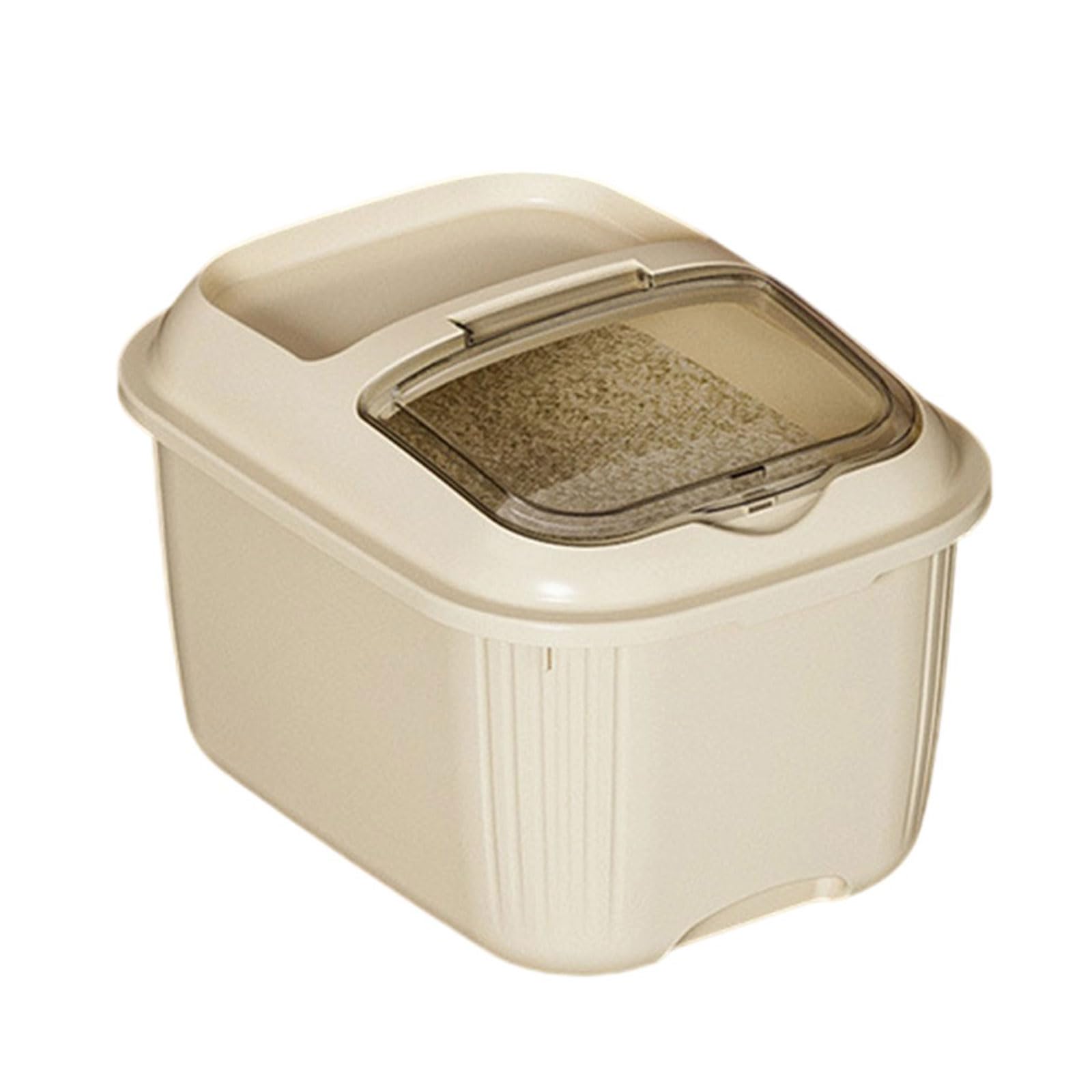 Snorvixre Hygienic Container Resistant Anti Lid Window for Rice Organization Sealed Rice Container for Humid