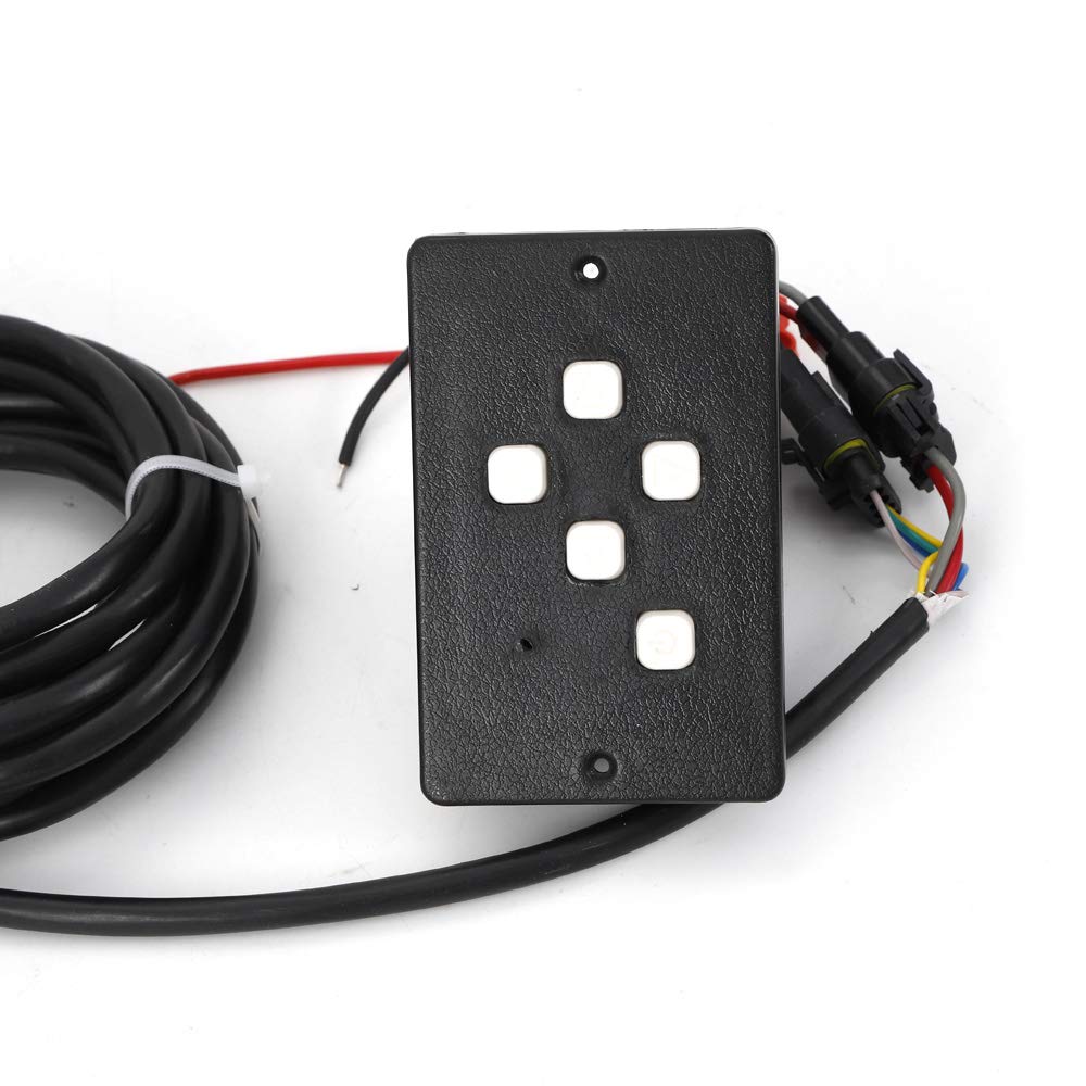 Faro di ricerca per barca marina, 12 V, 100 W, lampadina alogena per camion, telecomando – Riflettore portatile con rotazione a 360 gradi per yacht, guardia costiera ecc. (bianco)