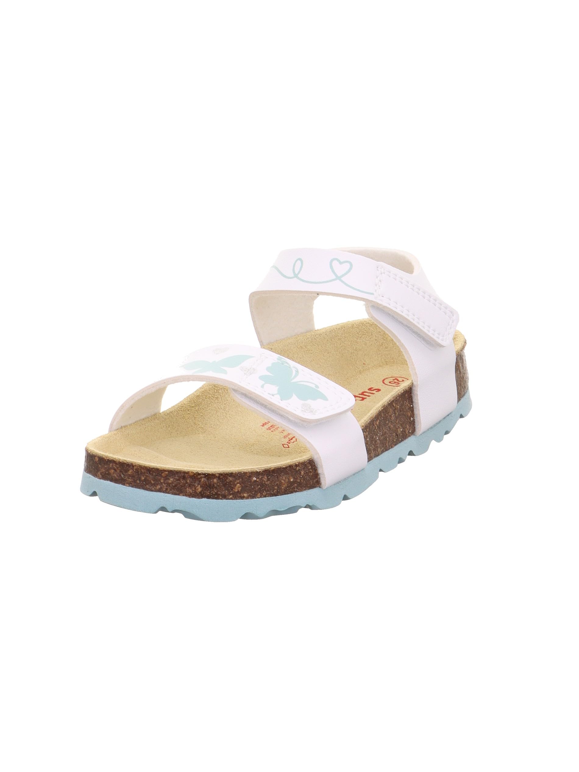 Superfit Girl's Fussbettpantoffel Mule, White Turquoise 1030, 41 EU