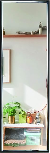 HORLIMER Full Length Wall Mirror with Black Frame, 122x35cm(14x18 inches) Large Body Mirrors for Bedroom Bathroom