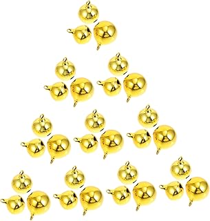 Garneck 30pcs Christmas Word Bell Small Jingle Bells Christmas Garland Bells Christmas Baubles Metal Sleigh Bell Metallic Jingle Bell Jingle Bells Door Hanger Copper Pet Dog Manual