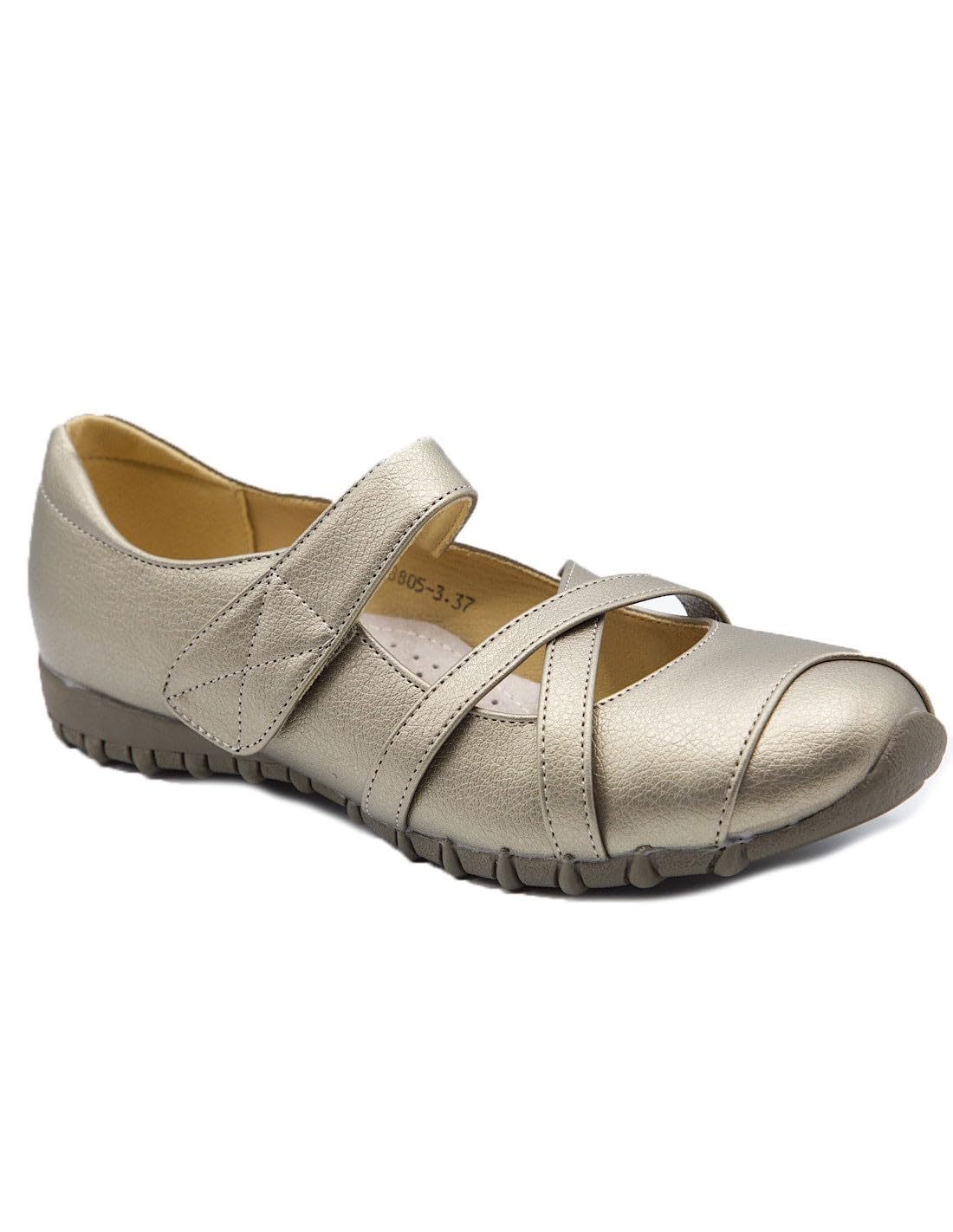 Zapatos para mujer, talla grande, talla 41-44, estilo bailarinas, cómodas, ortopédicas, suela de piel