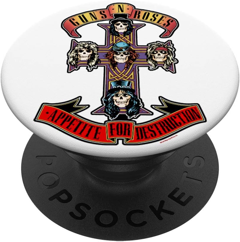 amazon com guns n roses official cross popsockets popgrip swappable grip for phones tablets cell phones accessories