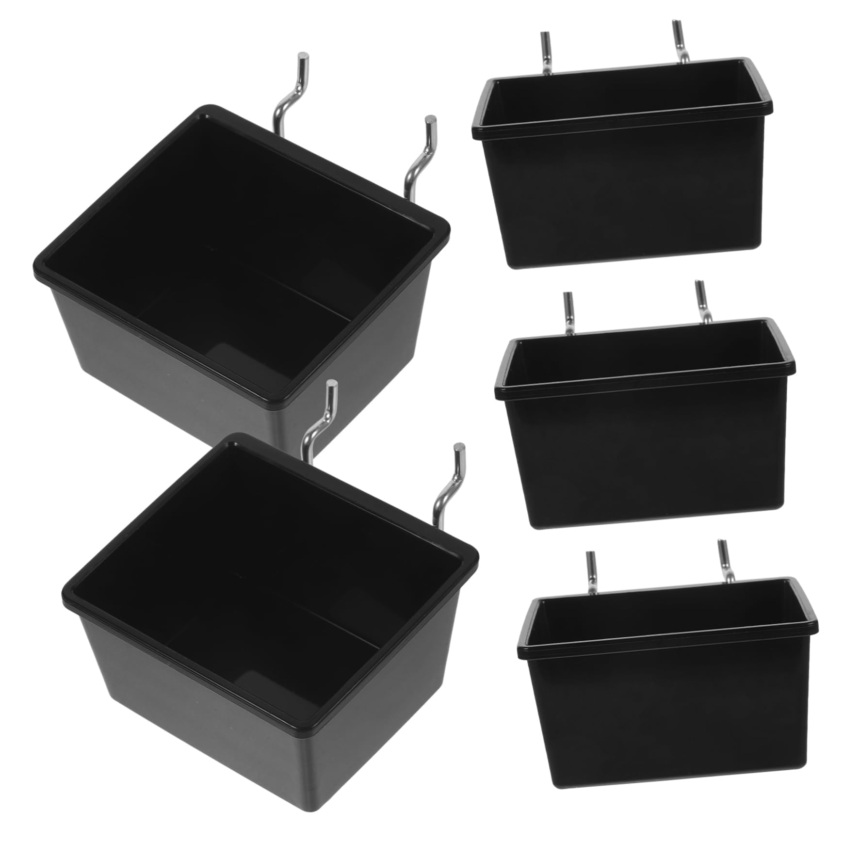 DOITOOL Peg Board Bins for Wall 5pcs Organizers Material Easy to Install for Home Garage