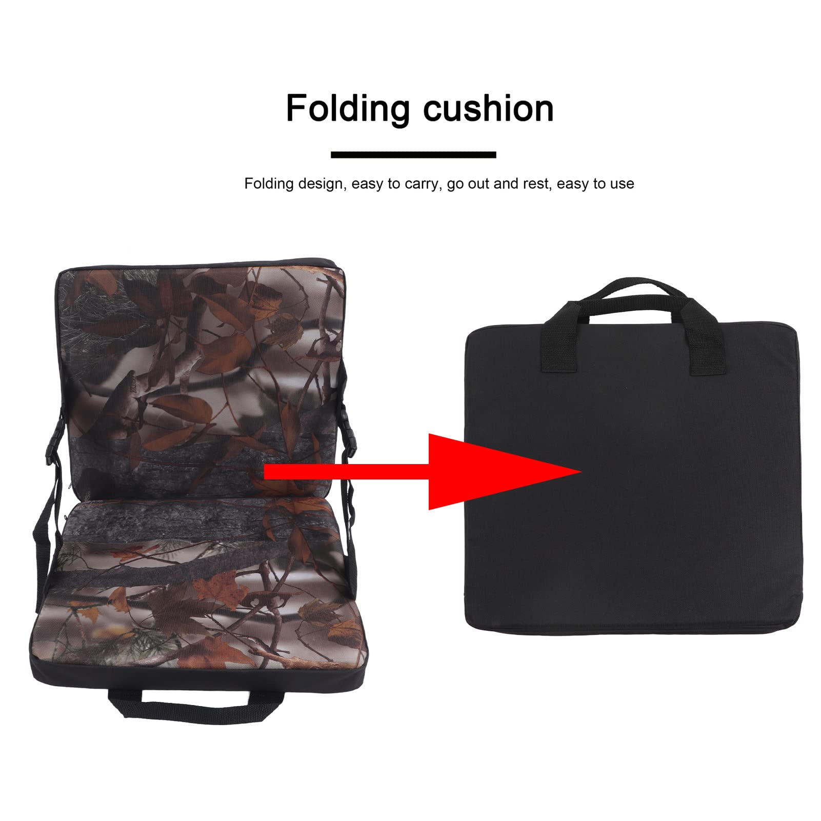 Fockety Klappstuhl Kissen, Oxford Cloth Lightweight Stadium Sitzkissen mit Aufbewahrungstasche, Griff, Schwamm, Portable Boot Kanu Kajak Sitz für Sportveranstaltungen Reisen Wandern Angeln