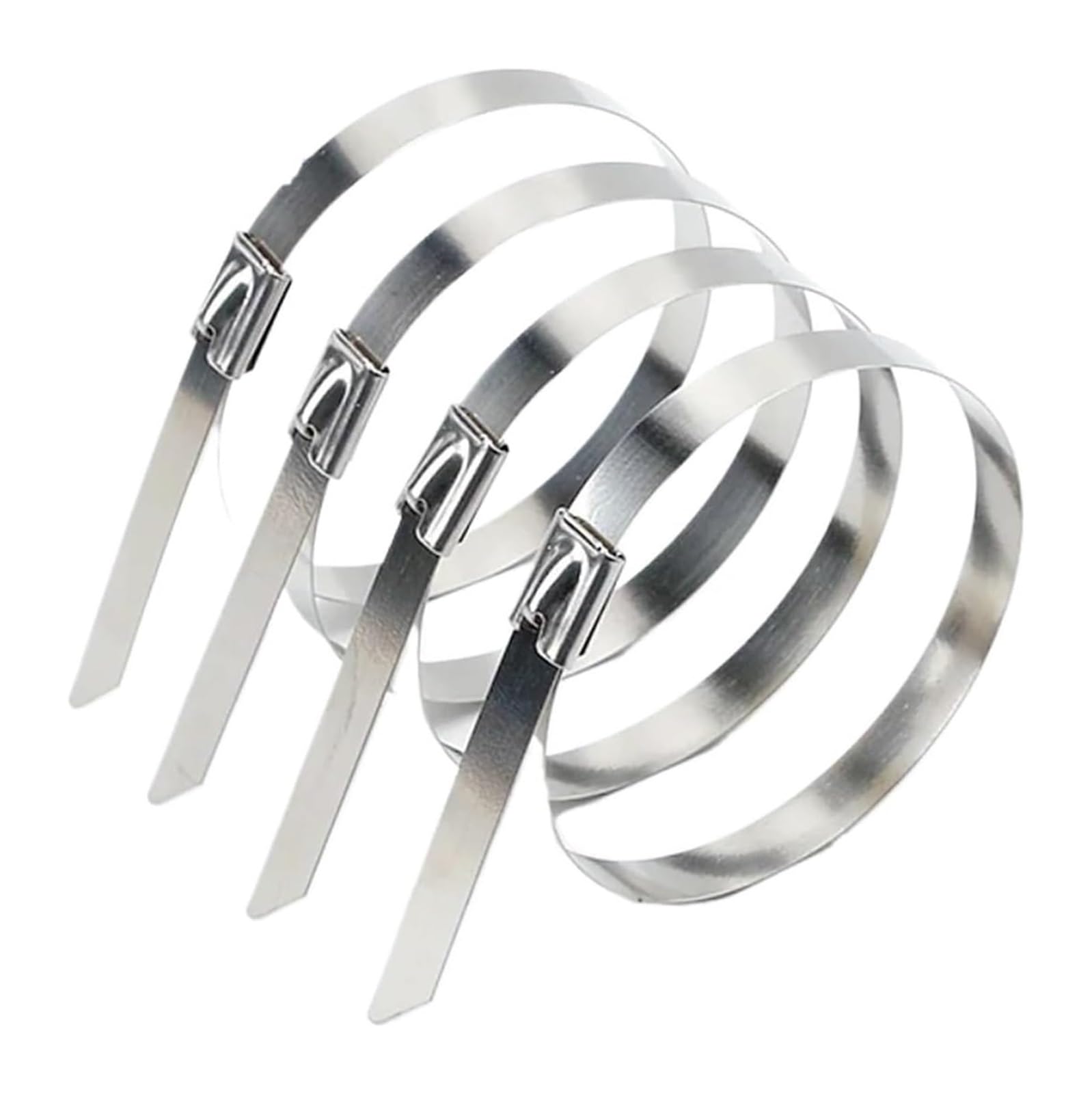 Fagoritime One Color Stainless Steel Metal Cable Ties, Stainless Steel Cable Ties(7.9X300mm)