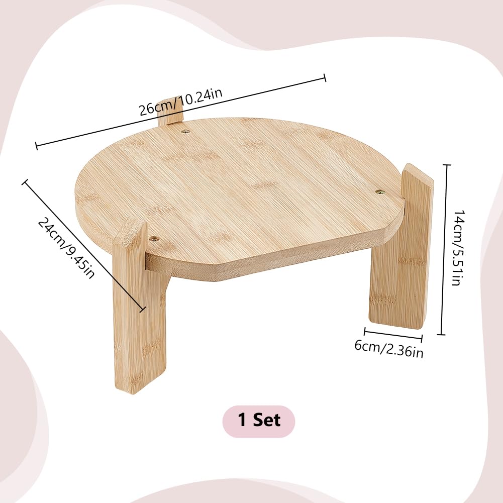 ORIGACH Dispensador de bebidas de madera de bambú natural con soporte, soporte para bebidas, refrescos de agua y dispensador de vino para la cocina en casa y fiestas, apto para un diámetro máximo de