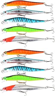 BESPORTBLE 10 PCS Fishing Lures for bass Fishing baits bass Lures bass Fishing Lures Fishing Gear Fishing Artificial Lures Cocked Mouth