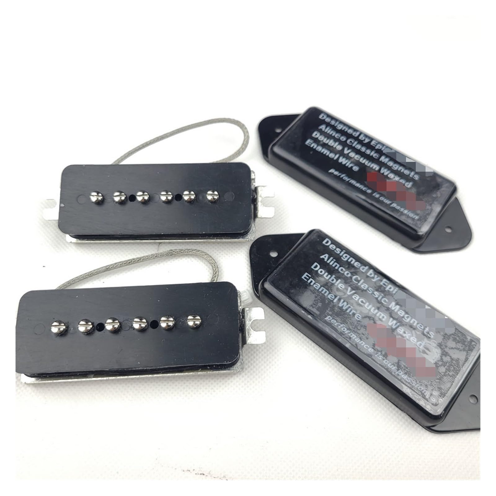 BABYCE Guitarras eléctricas Piezas Pastillas Black Alnico Pickups Single Coil Bridge Pickup para Guitarra Eléctrica SG/LP (Color : 2 PCS)