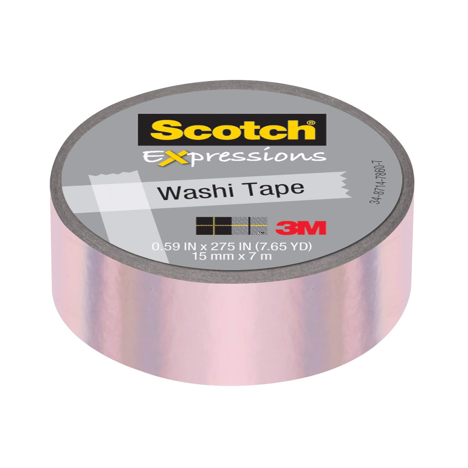 Scotch Expressions Iridescent Washi Tape: 0.59 in. x 393 in. (Iridescent Pink)