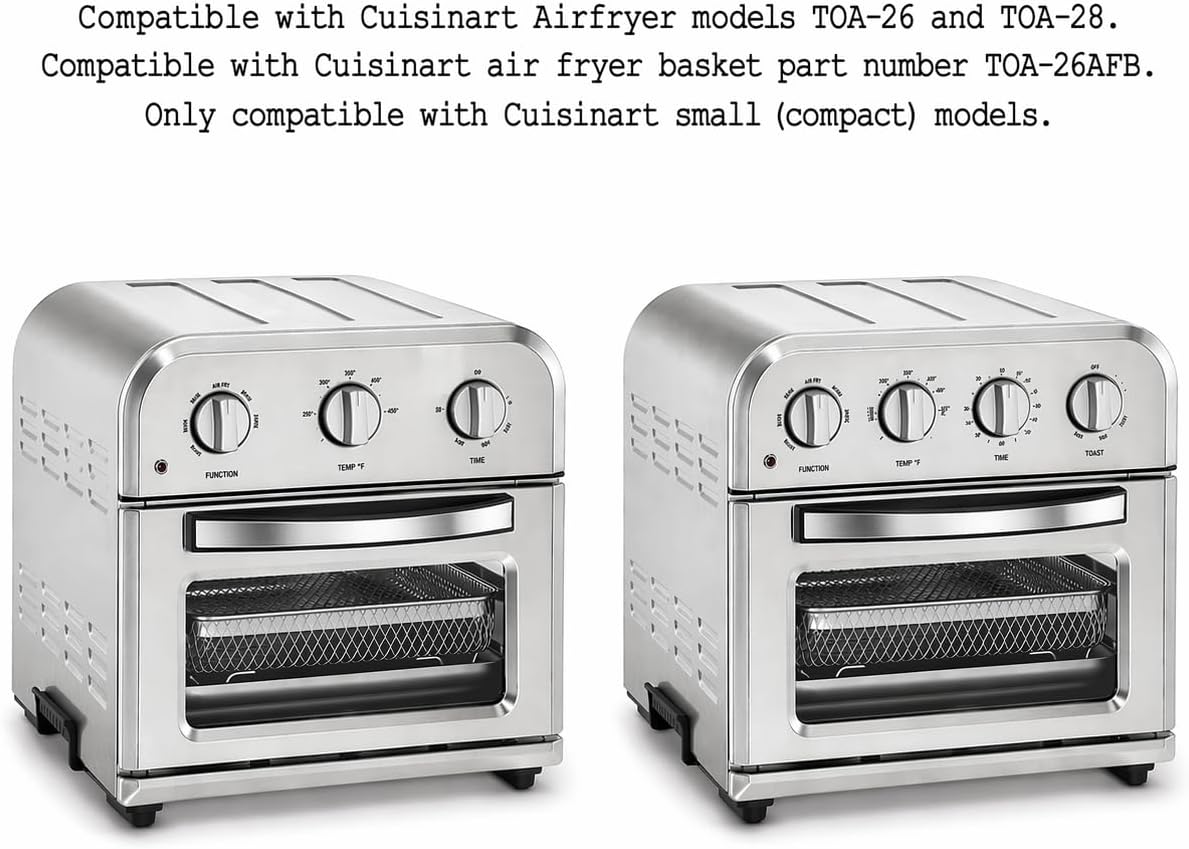 Univen Stainless Steel Upgraded Baking Tray Drip Baking Pan Only Compatible with Cuisinart Airfryer Oven TOA-26 TOA-28 NOT UNIVERSAL MEASURES 11.25" x 9.75", ONLY FITS TOA-26 TOA-28