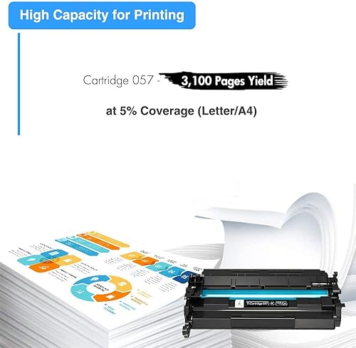 Miniatura 4 de 057 057H Cartucho de tóner negro: Cartucho de tóner compatible de repuesto para Canon 057 057H CRG-057 para impresora láser ImageCLASS MF445dw
