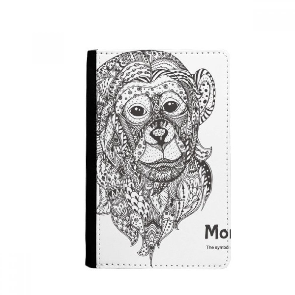 Animal Big Mouth Picture Monkey Passport Holder Notecase Burse Wallet Cover Card Purse