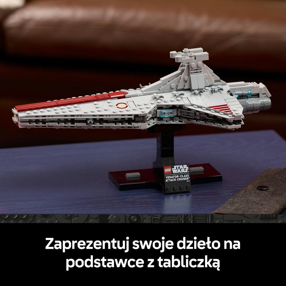 LEGO Star Wars Krążownik szturmowy typu Venator 75441 | Model statku kosmicznego, kolekcjonerski zestaw klocków dla dorosłych, prezent dla fana Star Wars, gadżet, 643 elementy