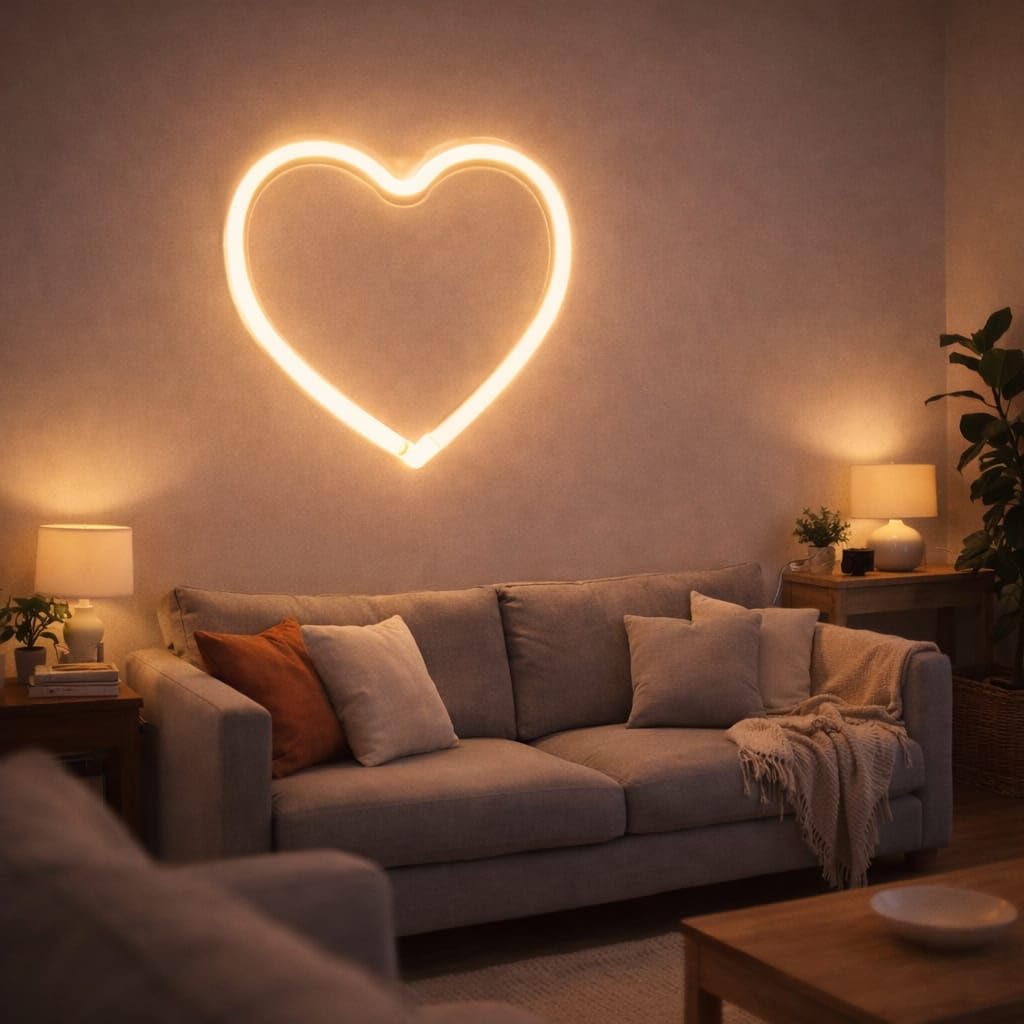 Heart Glow Hanging Neon Wall Light-image-46