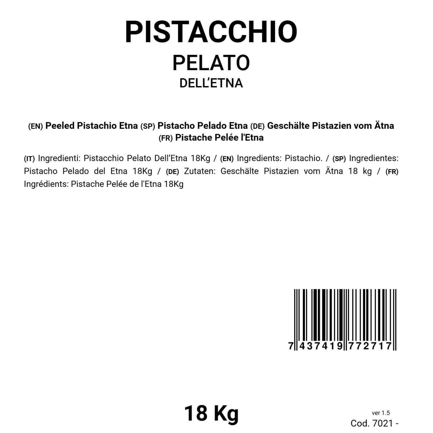 TiBioNa Italia Pistacho Pelado del Etna 10Kg