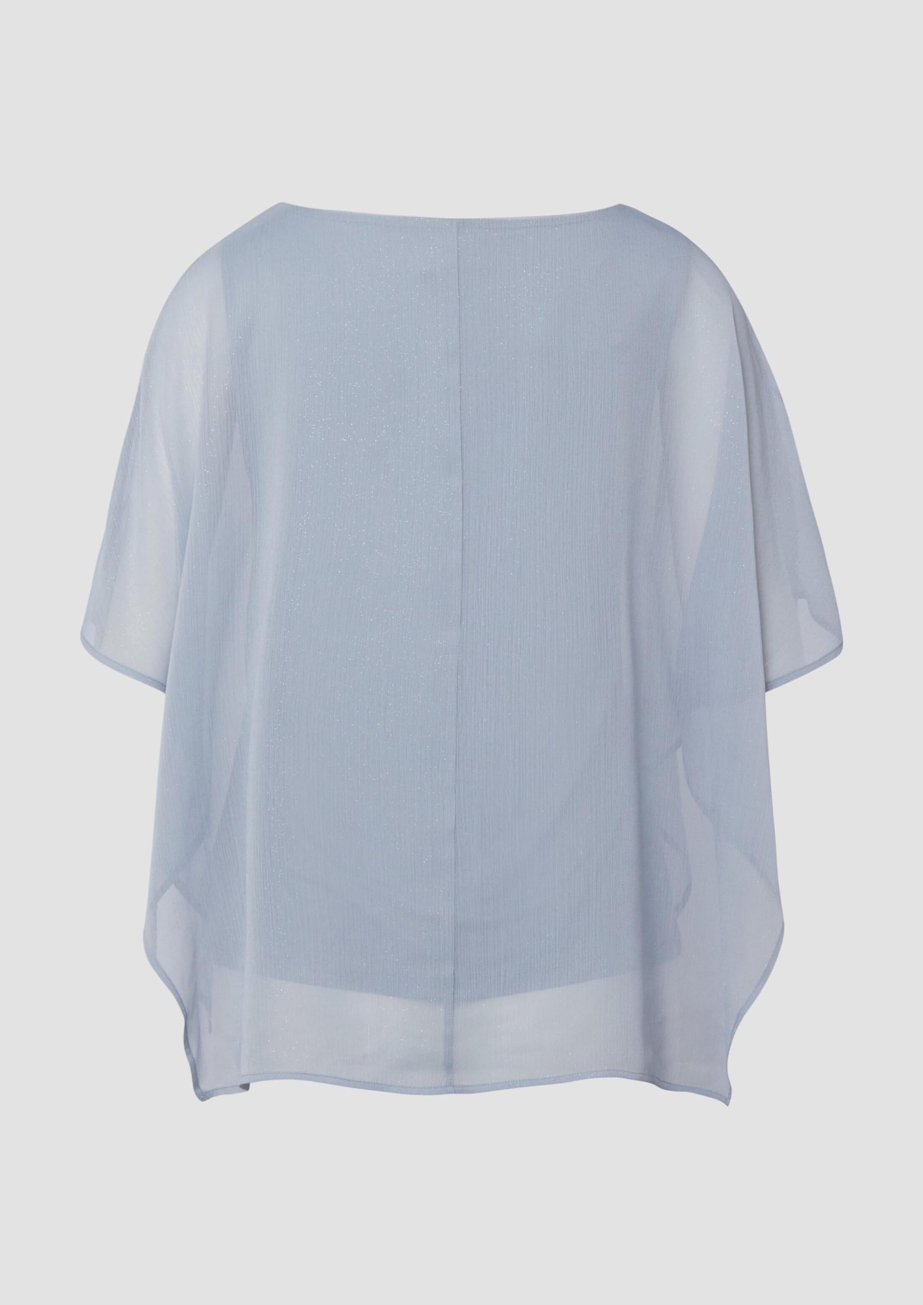 s.Oliver Chiffon-Shirt im Relaxed Fit mit Jersey-Top