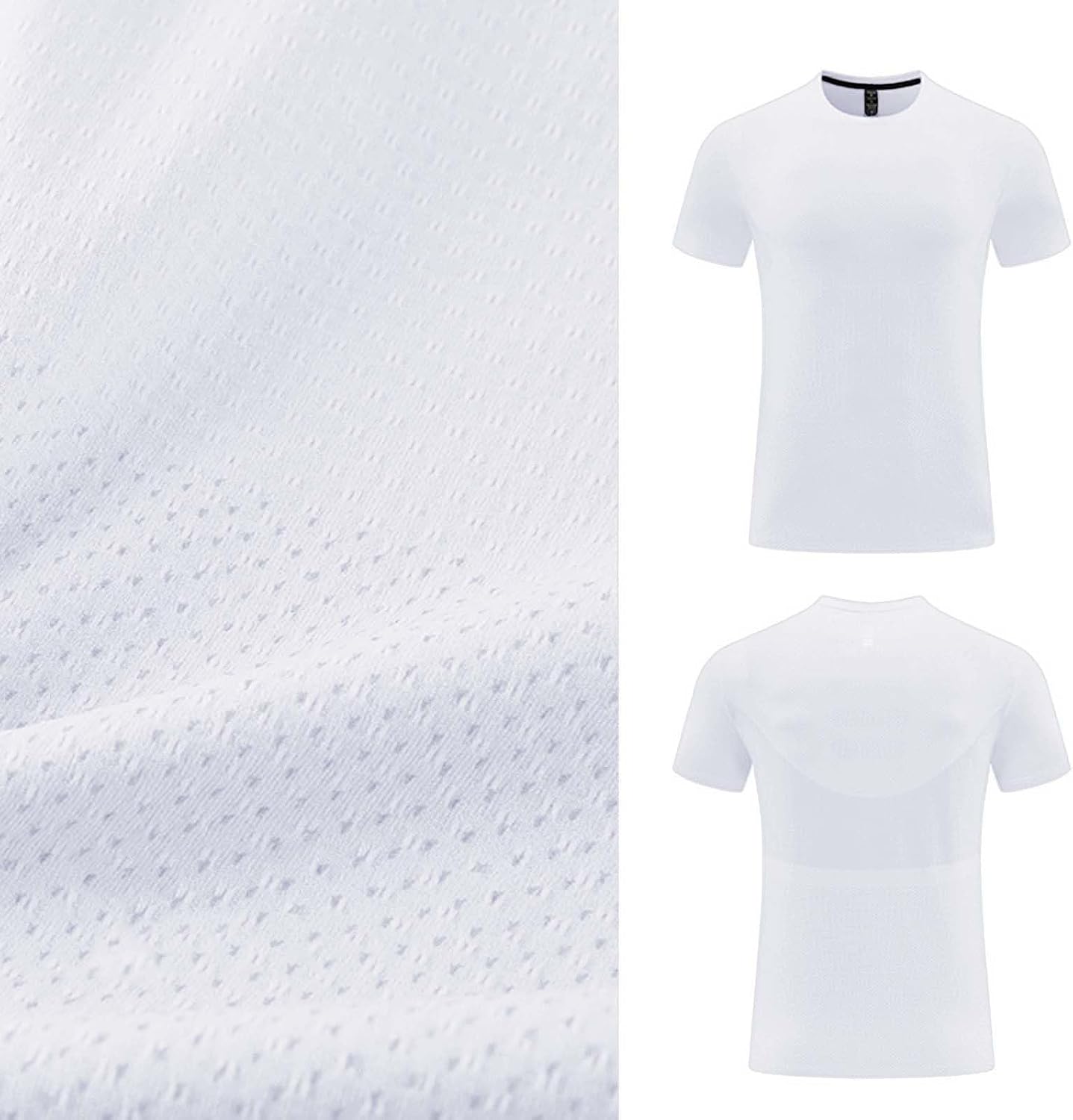 Men's Workout Shirts Quick Dry Athletic Running T-Shirts Lightweight Moisture Wicking Tee Short Sleeve Sports Tops