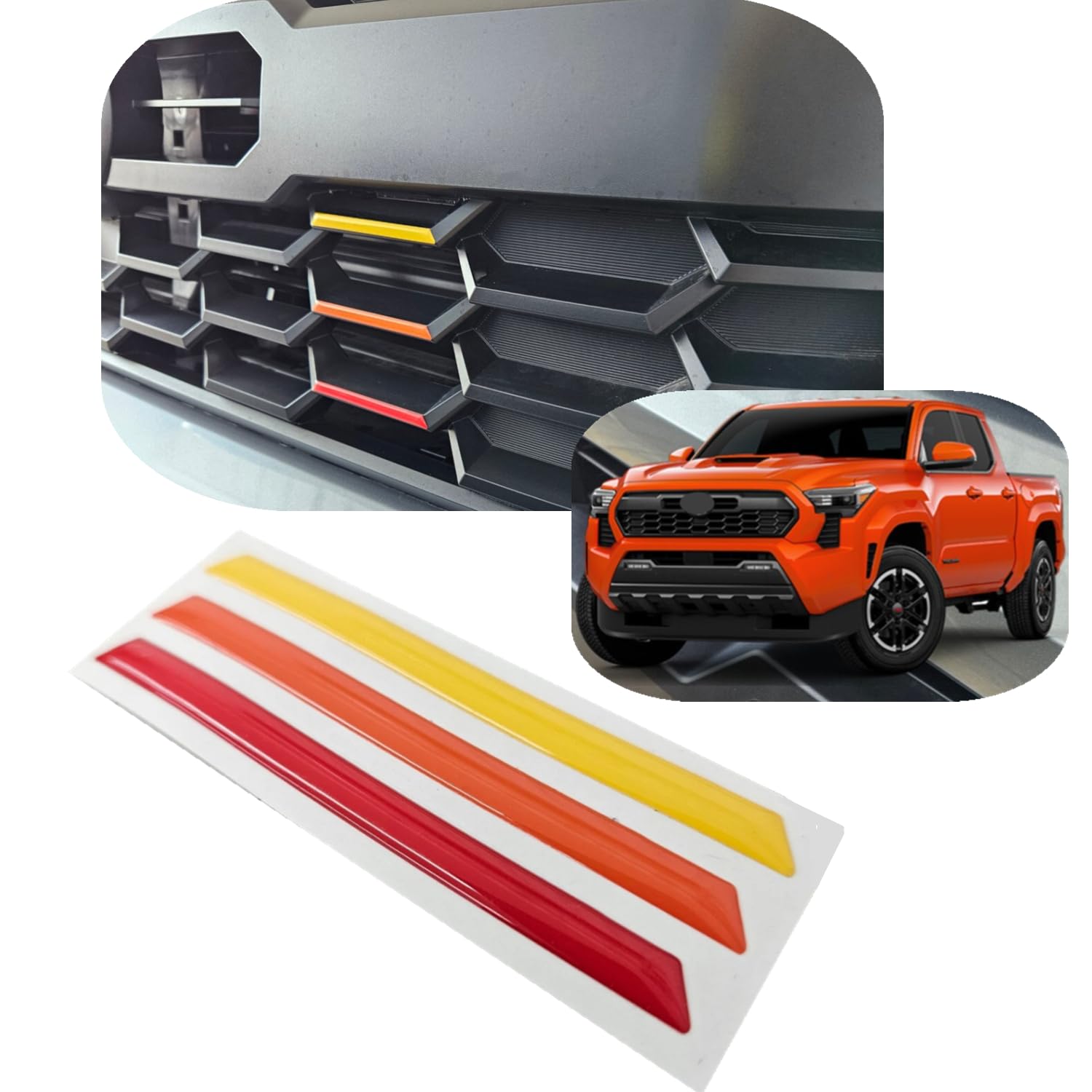 “ ONLY 3D decal ”NARDI x TRD CustomMade 3D Decal Stripes Compatible with for Tacoma TRD Style Grille 2024